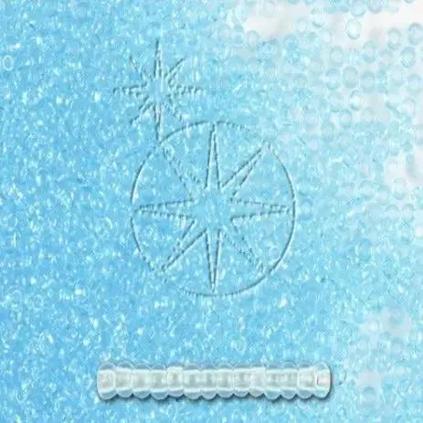 Blå glasperler, preciosa,  natural transparent light aquamarine, storkøb 