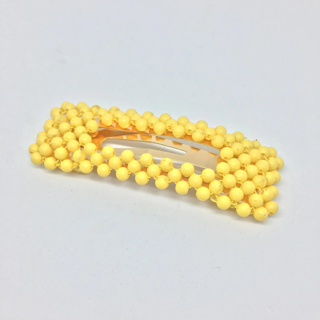 Hårspænder, rektangulær med runde perler 