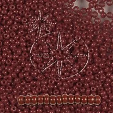 Røde glasperler, preciosa, opaque red brown, storkøb Preciosa
