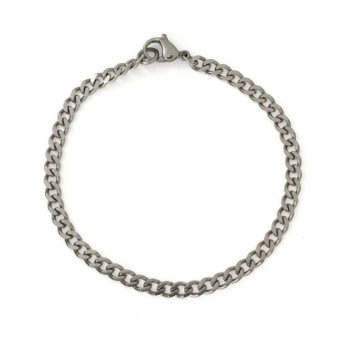 Armbånd, panser facet kæde, stål, 18-22 cm/4,5 mm BLT