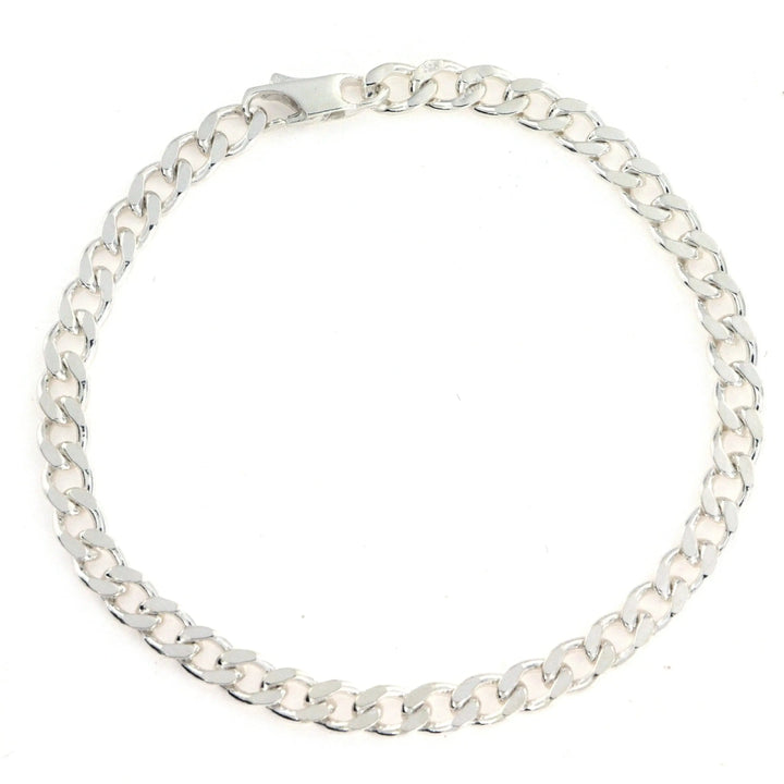 Armbånd, panser facet kæde, sterlingsølv, 16-22 cm/4,5 mm 