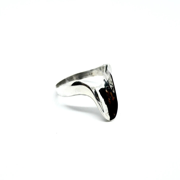 Fingerring, bølge, sterlingsølv 