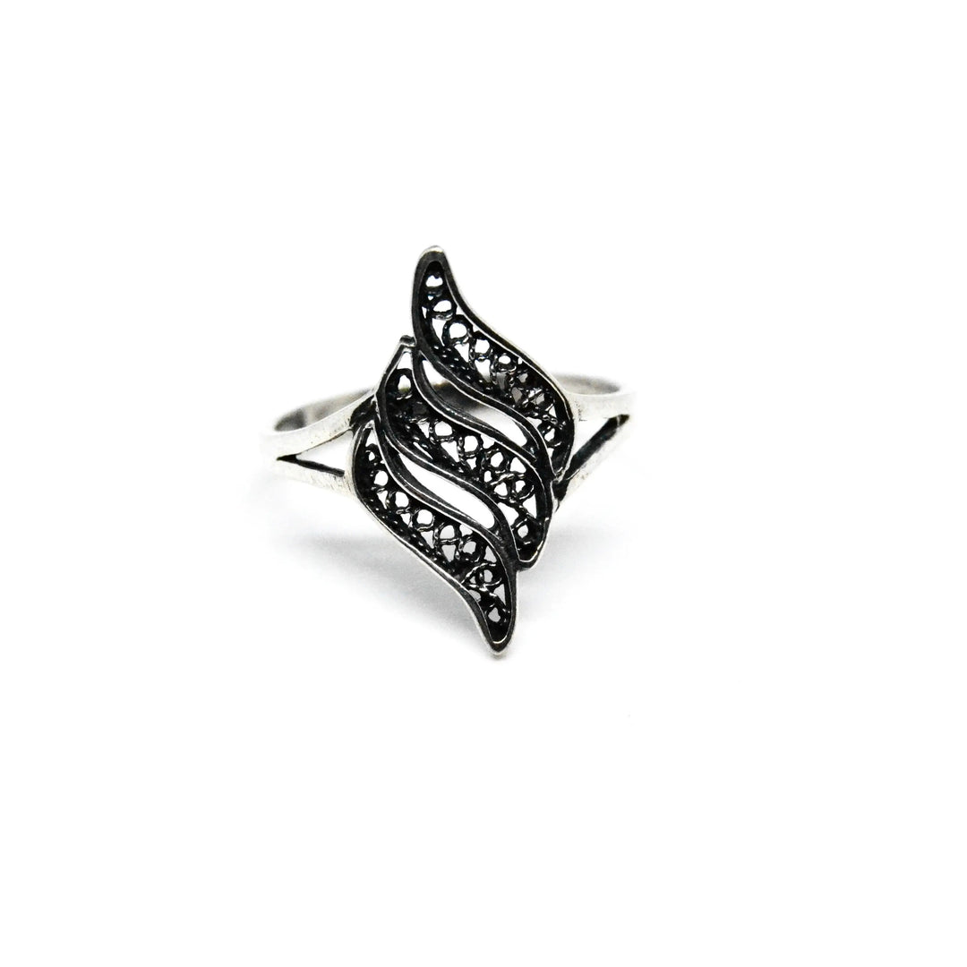 Fingerring, organisk filigran, sterlingsølv Beadhouse of Copenhagen