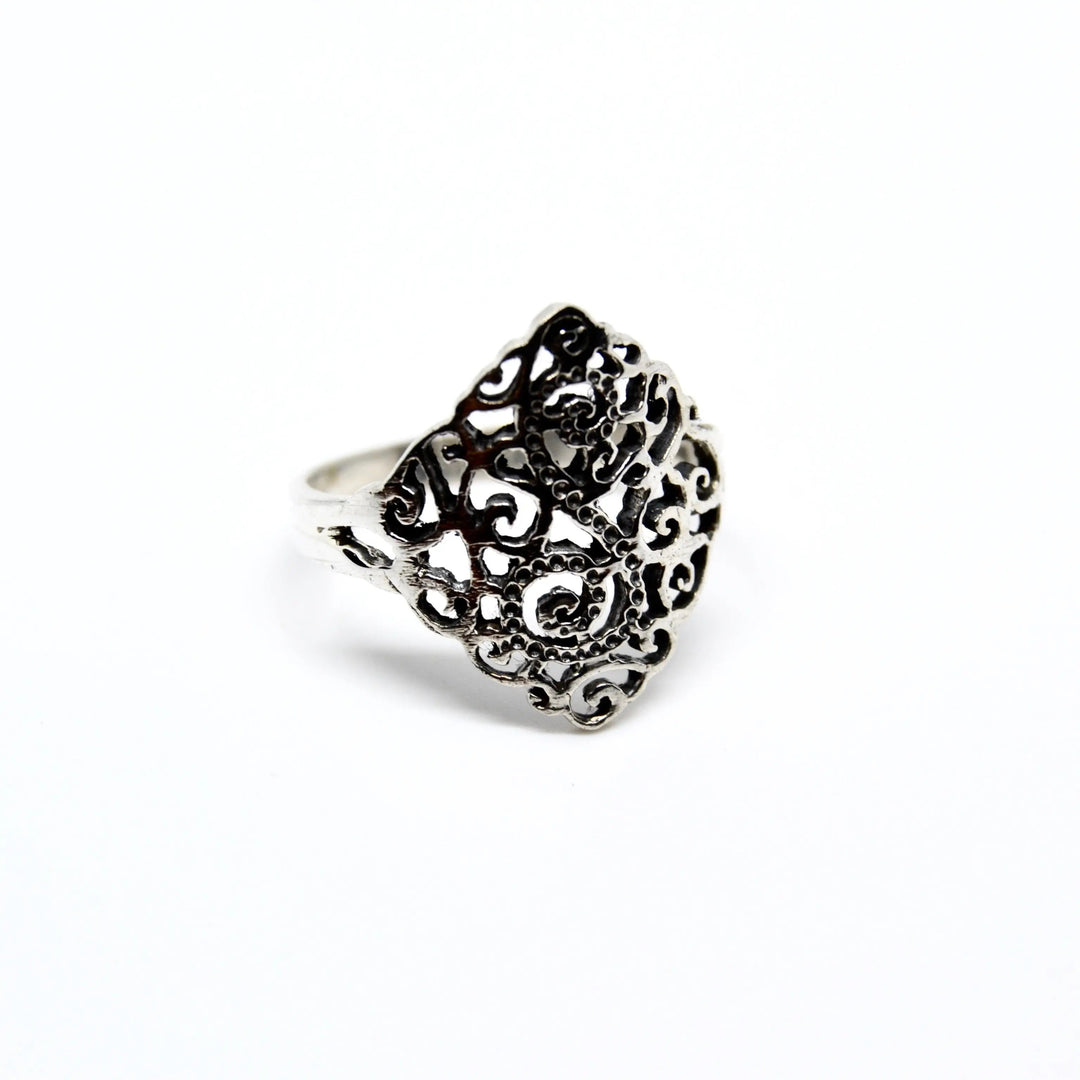 Fingerring, filigran kvadrat, sterlingsølv Beadhouse of Copenhagen