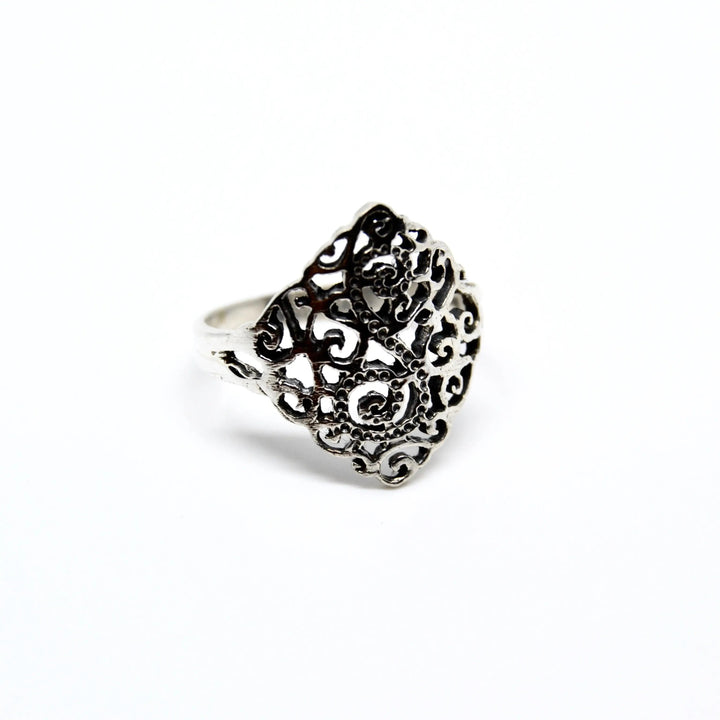 Fingerring, filigran kvadrat, sterlingsølv Beadhouse of Copenhagen