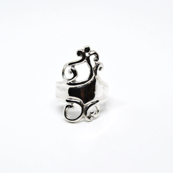 Fingerring, bånd med snirkler, sterlingsølv Beadhouse of Copenhagen