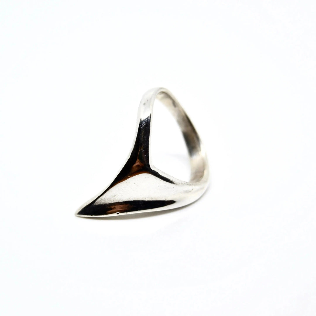 Fingerring, spids, sterlingsølv 