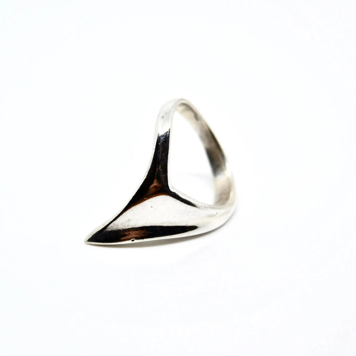 Fingerring, spids, sterlingsølv 