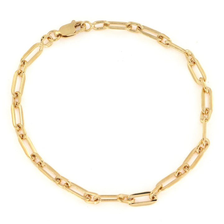 Armbånd, alternativ rund anker kæde, forgyldt messing, 16-19 cm Spain