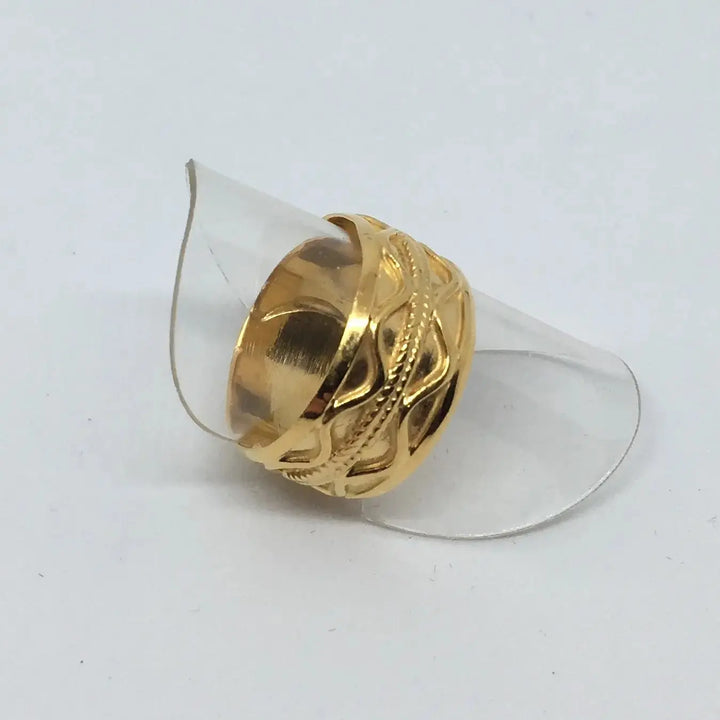 Fingerring, dobbelt bølge, forgyldt sterlingsølv 