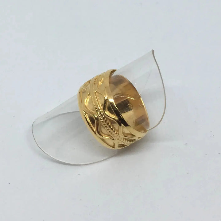 Fingerring, dobbelt bølge, forgyldt sterlingsølv 