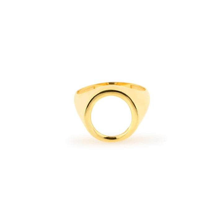 Fingerring, cirkel, forgyldt sterlingsølv 