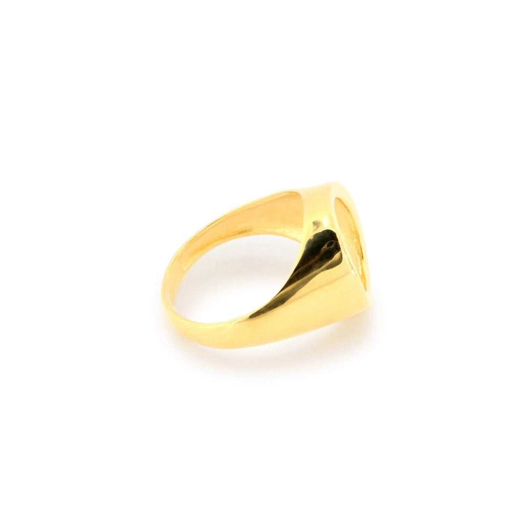 Fingerring, cirkel, forgyldt sterlingsølv 