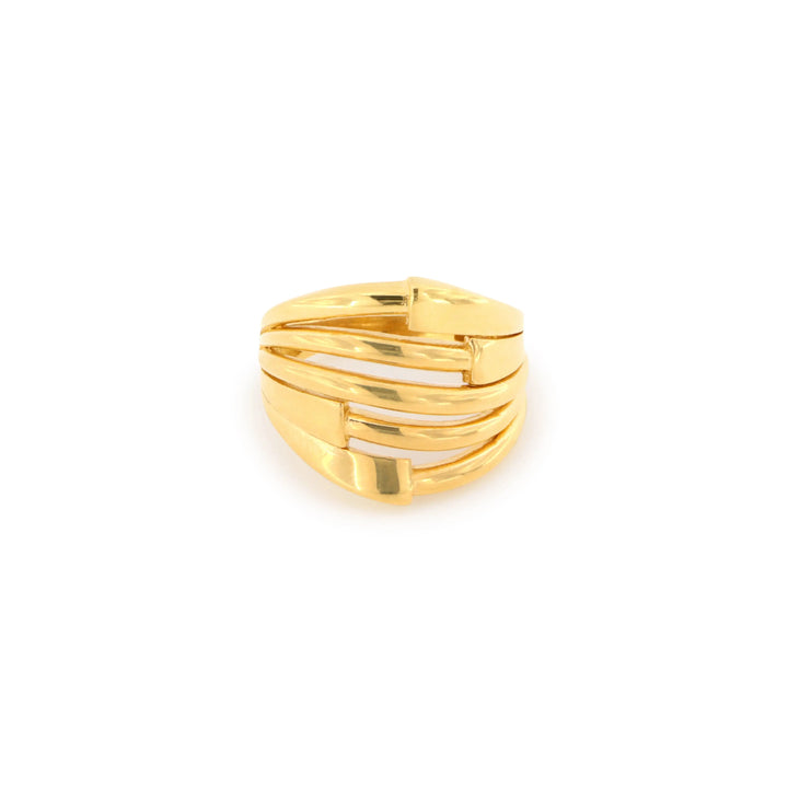 Fingerring, multiple rings, forgyldt sterlingsølv 