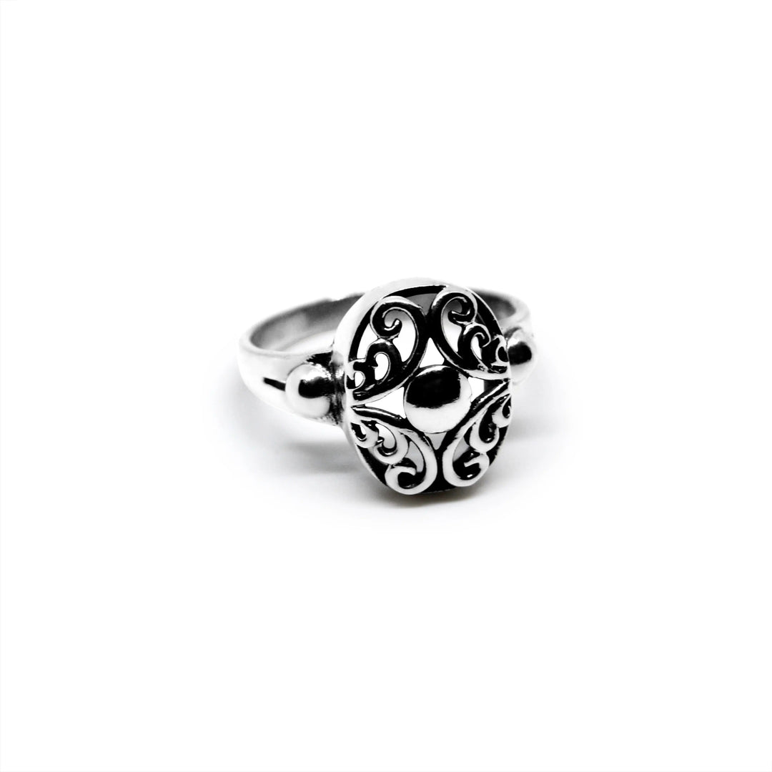 Fingerring, vintage cirkel og snirkler, sterlingsølv Beadhouse of Copenhagen