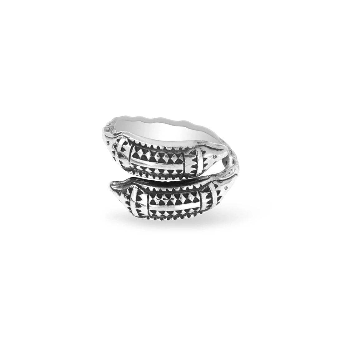Fingerring, viking slange, sterlingsølv 