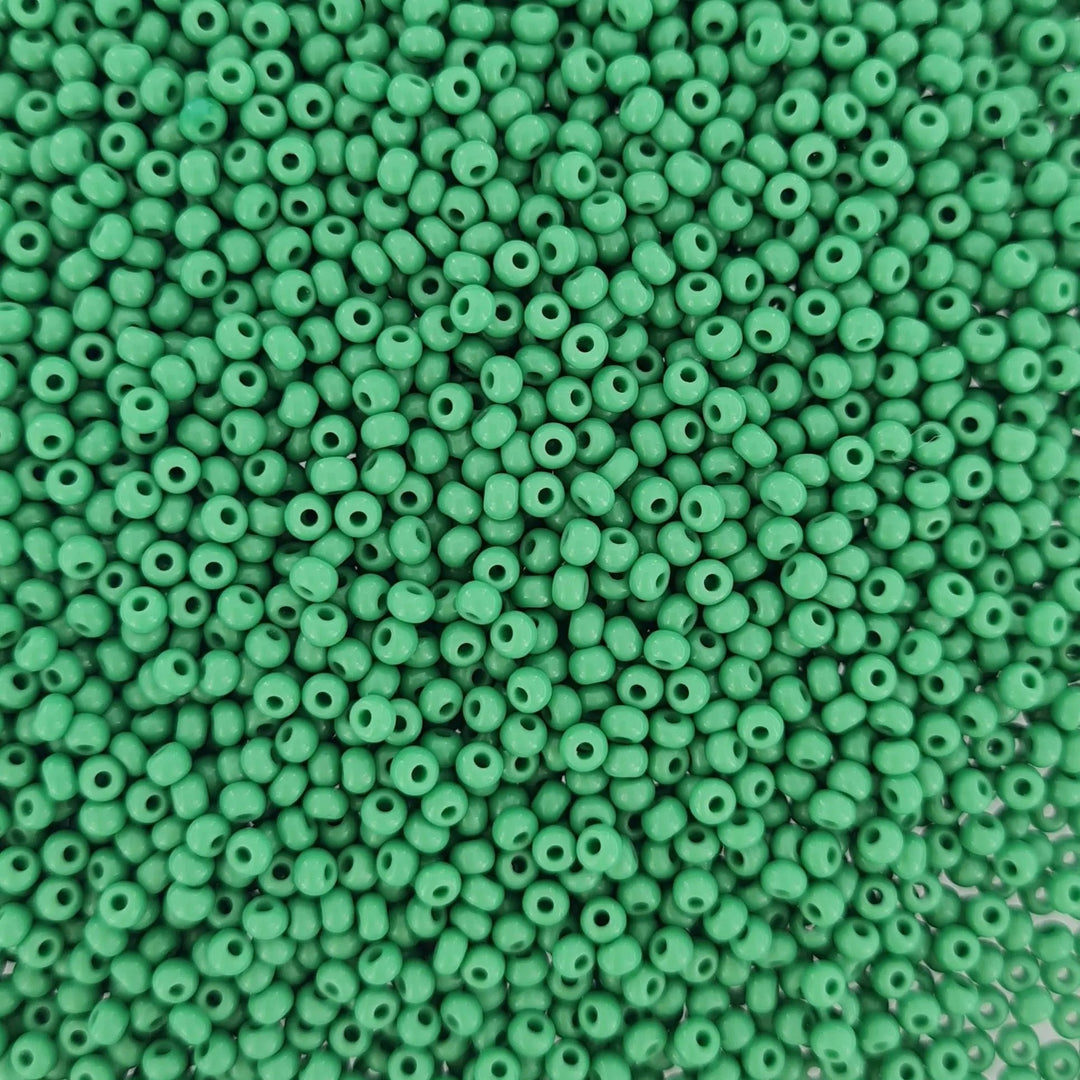 Grønne glasperler, preciosa, natural opaque green, storkøb Preciosa