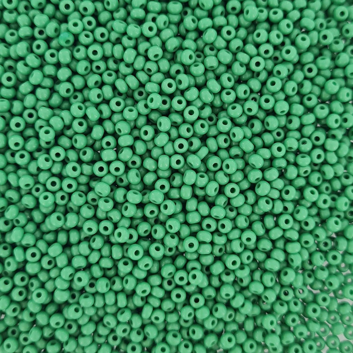 Grønne glasperler, preciosa, natural opaque green, storkøb Preciosa