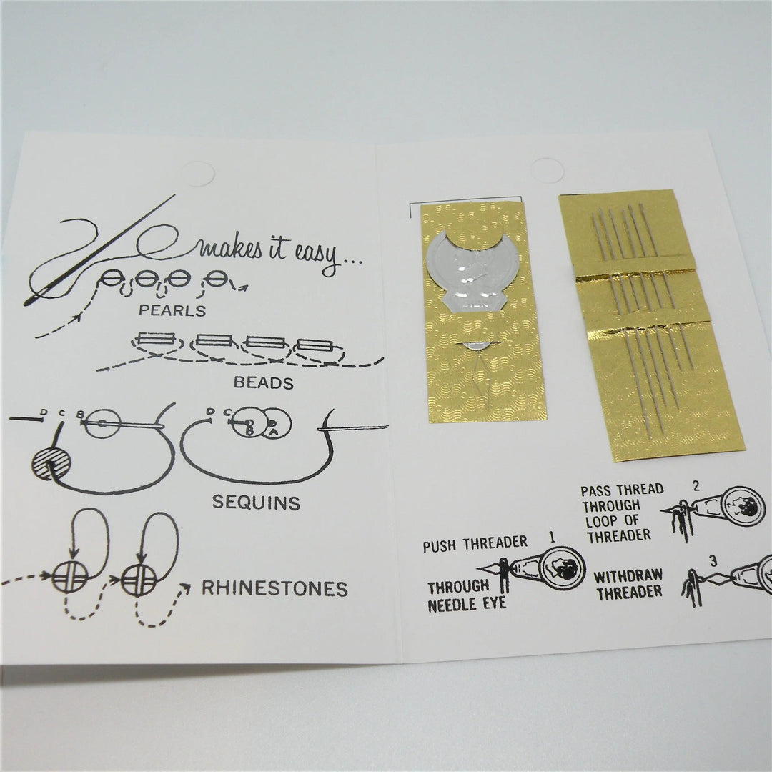 Nåle, miyuki beading needles, extra fine, 6 nåle og en tråder Krea