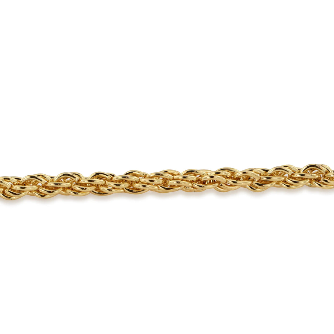 Halskæde, cordel i forgyldt messing 40-50 cm 