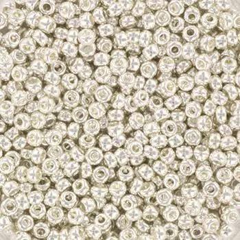 Sølv glasperler, miyuki rocailles beads, bright sterlingsilver plated Krea