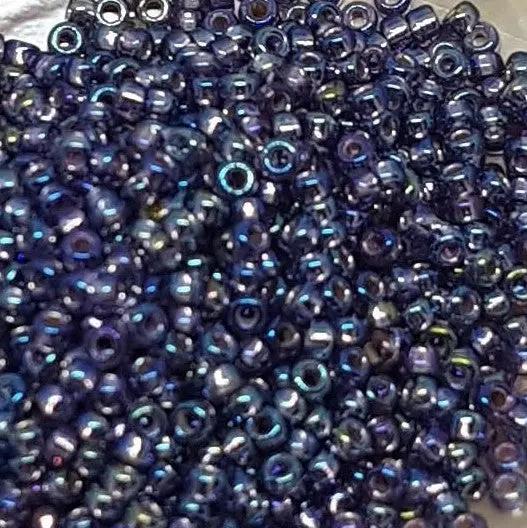 Lilla glasperler, miyuki rocailles seed beads, silverlined amethyst ab Krea