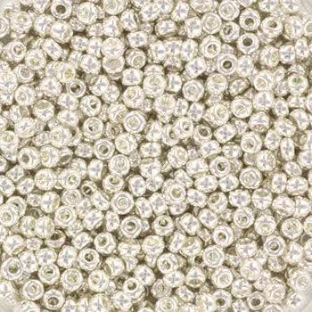 Sølv glasperler, miyuki rocailles beads, bright sterlingsilver plated Krea