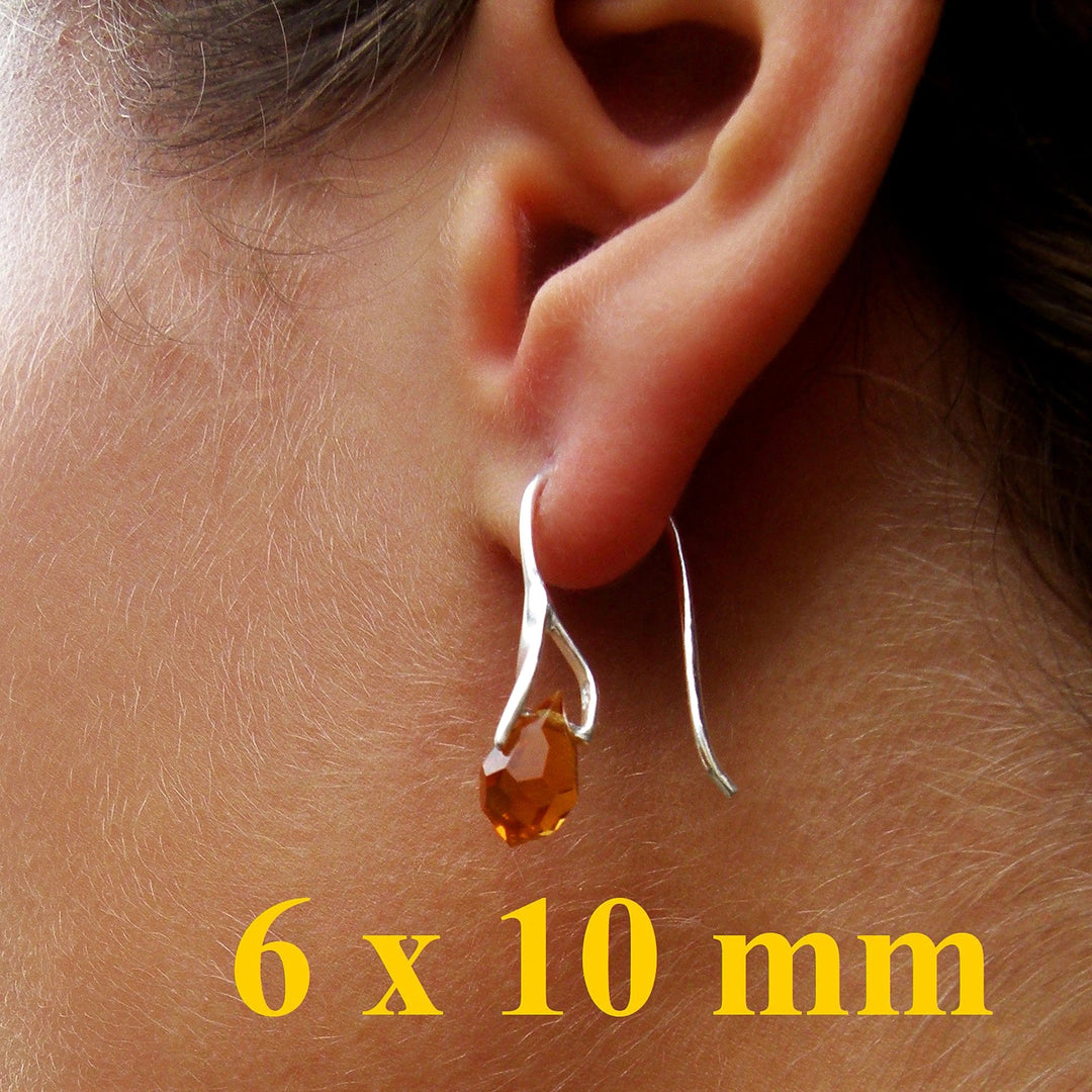 Øreringe med crystal ab crystal drops, sterlingsølv og forgyldt sølv Beadhouse of Copenhagen