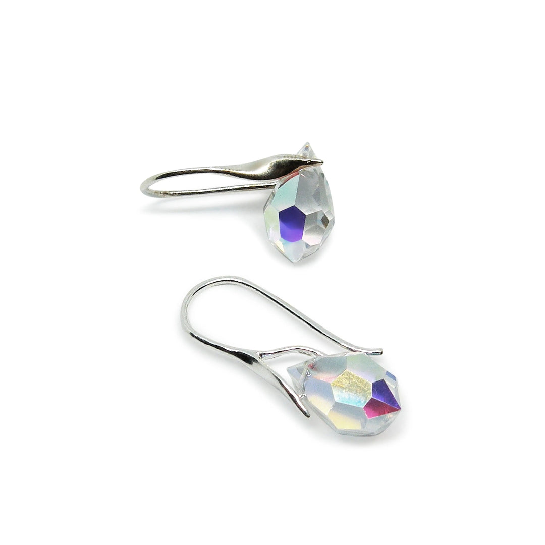 Øreringe med crystal ab crystal drops, sterlingsølv og forgyldt sølv Beadhouse of Copenhagen