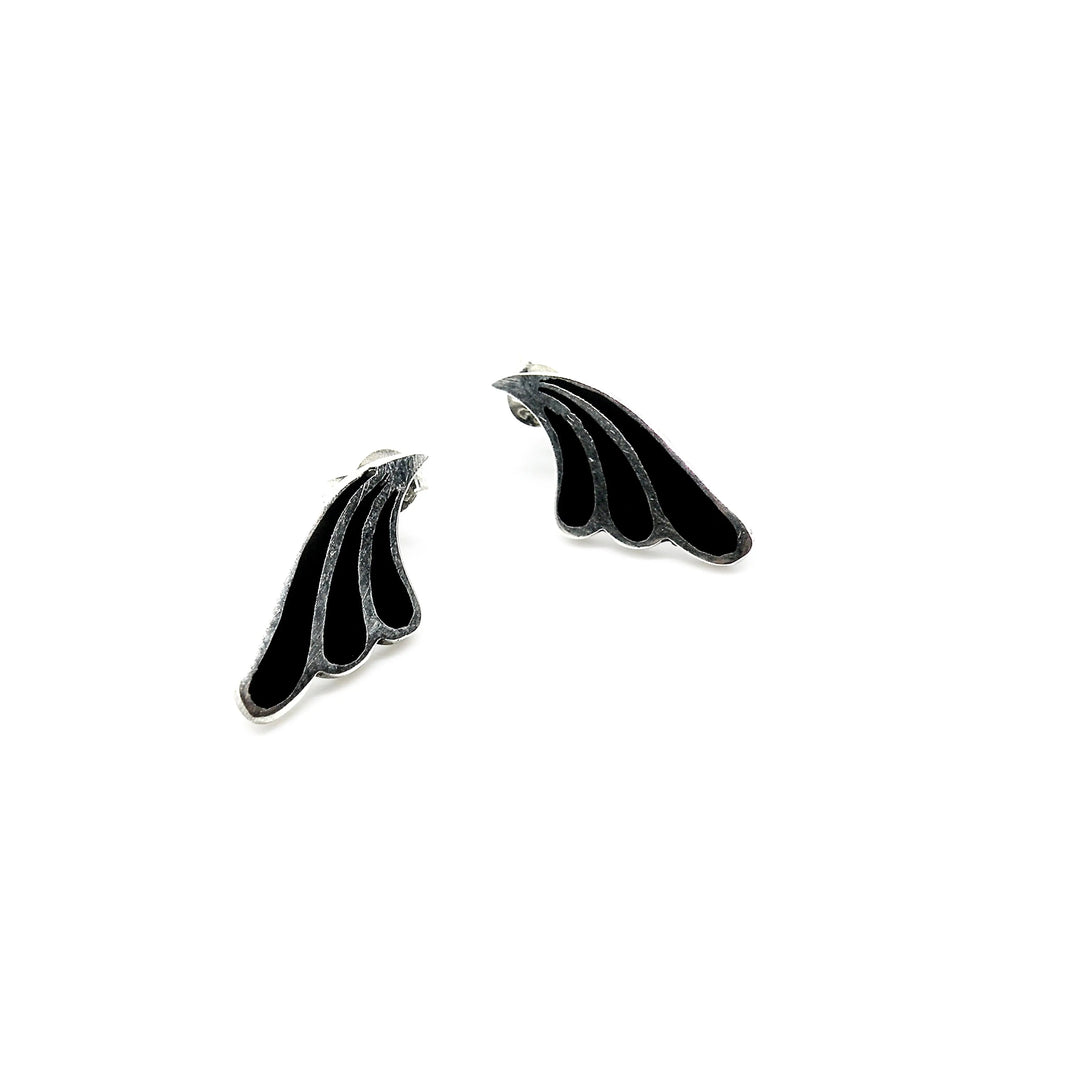 Øreringe, ørestikkere vinger med smykkesten, sterlingsølv, 20 mm Beadhouse of Copenhagen