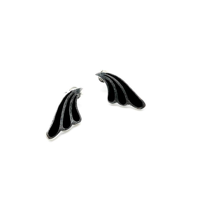 Øreringe, ørestikkere vinger med smykkesten, sterlingsølv, 20 mm Beadhouse of Copenhagen