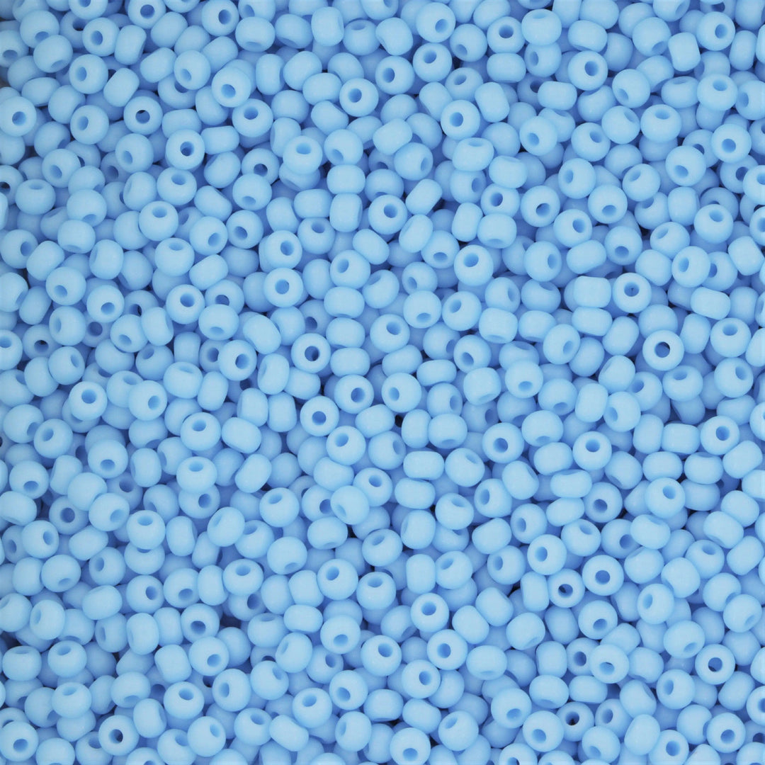 Blå glasperler, preciosa, natural opaque light turquoise, storkøb Preciosa