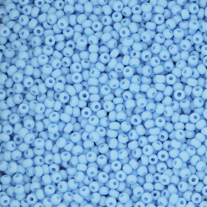 Blå glasperler, preciosa, natural opaque light turquoise, storkøb Preciosa