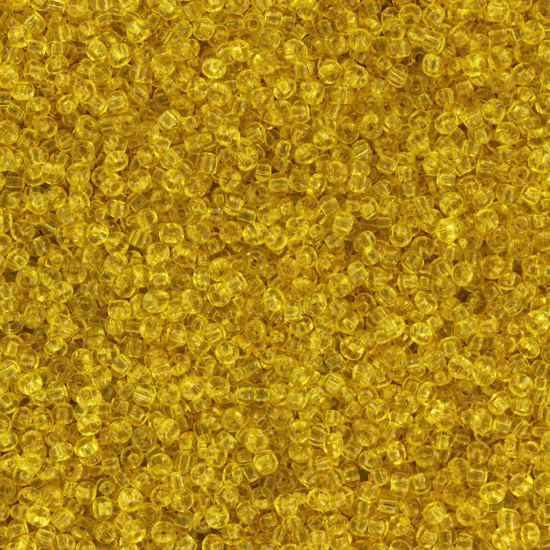 Gule glasperler,  preciosa, natural transparent yellow, storkøb 