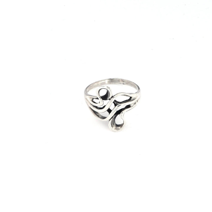 Fingerring, krøller, sterlingsølv 