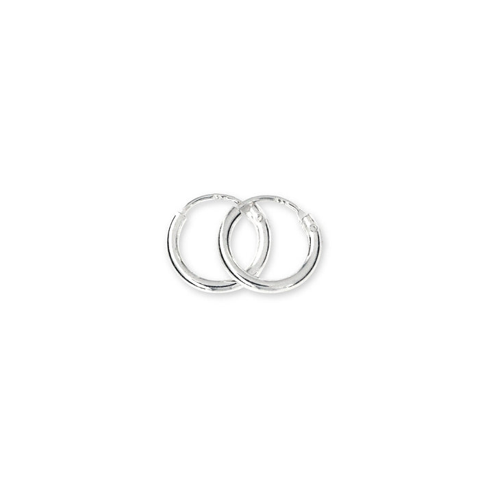 Øreringe, hoops, 10 mm, sterlingsølv og forgyldt sterlingsølv BLT