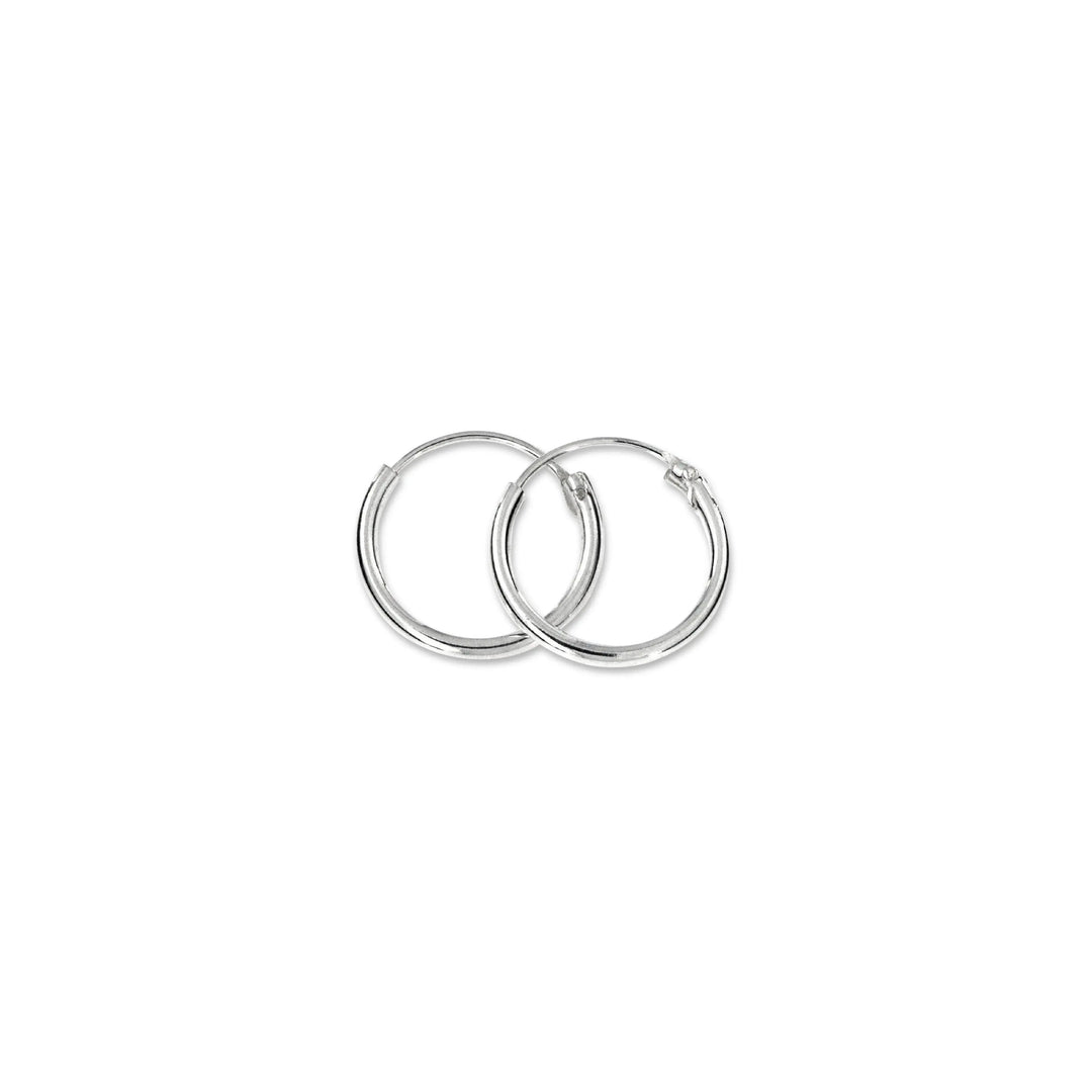 Øreringe, hoops, 12 mm, sterlingsølv 