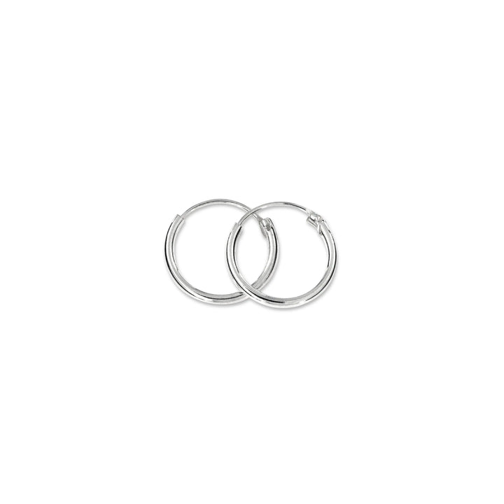Øreringe, hoops, 12 mm, sterlingsølv 