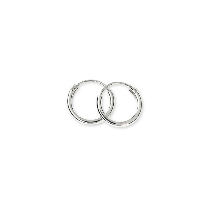 Øreringe, hoops, 12 mm, sterlingsølv 