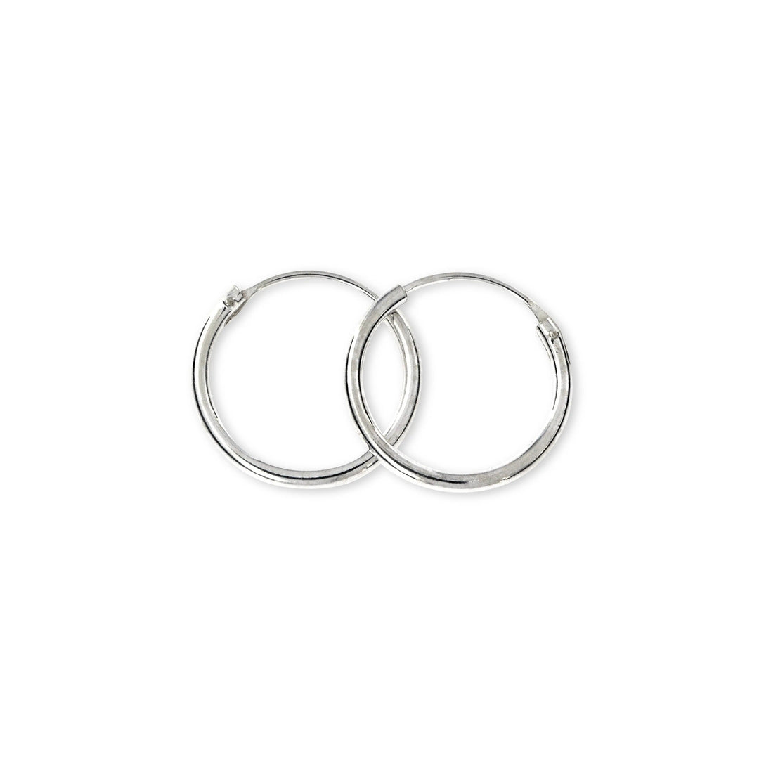 Øreringe, hoops, 16 mm, sterlingsølv og forgyldt sterlingsølv BLT