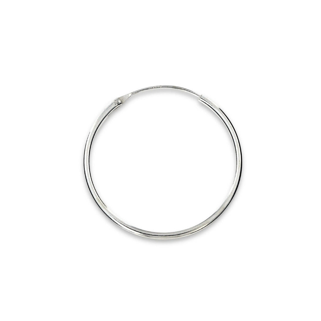Øreringe, hoops, 30mm, sterlingsølv 