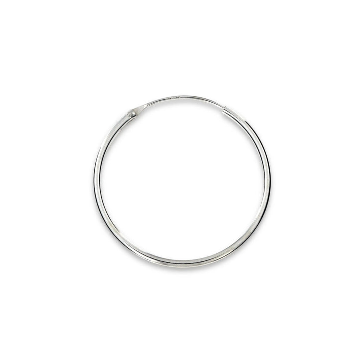 Øreringe, hoops, 30mm, sterlingsølv 