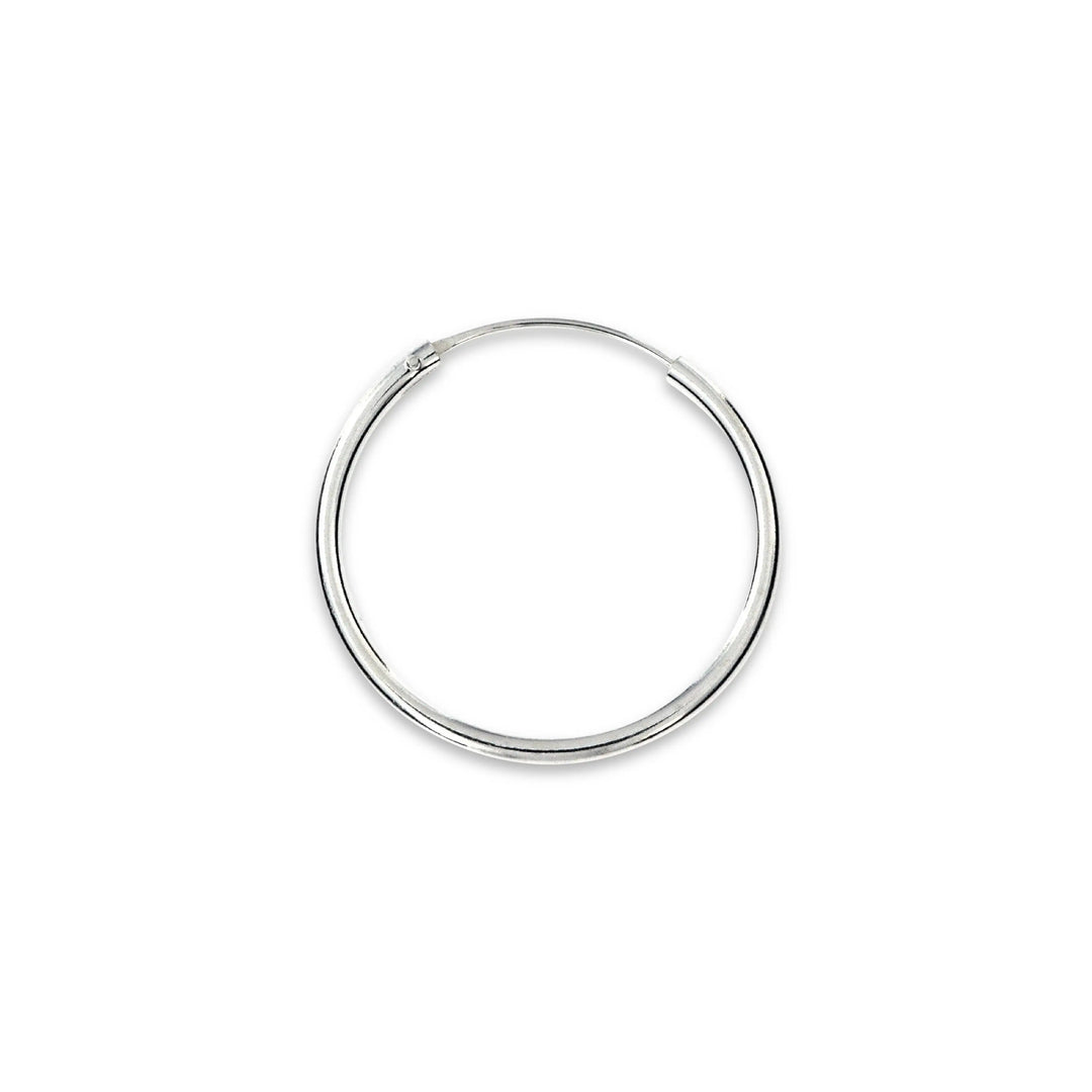 Øreringe, hoops, 30mm, sterlingsølv 