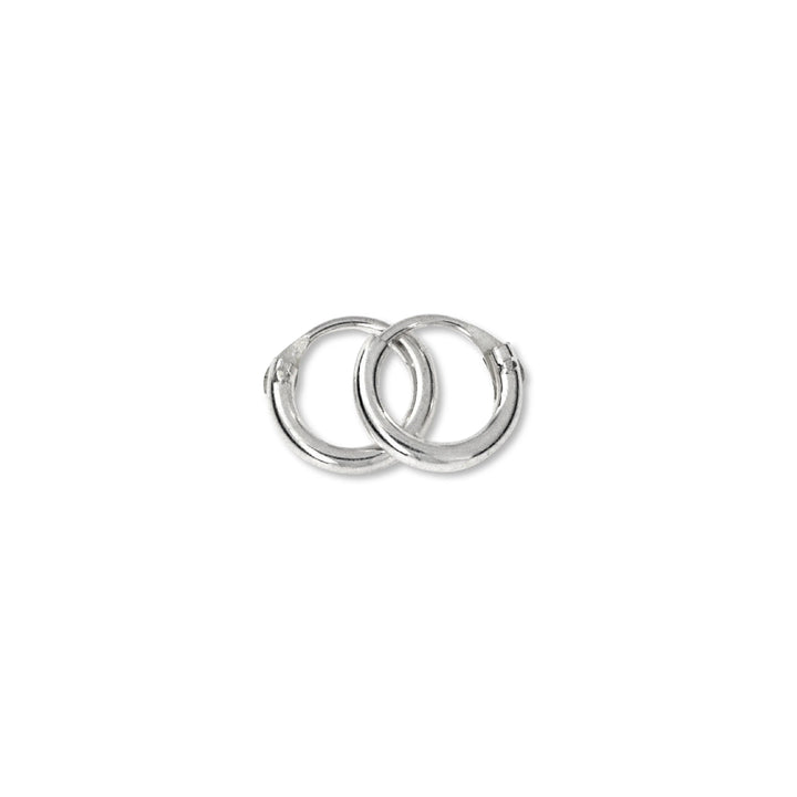 Øreringe, hoops, 8 mm, forgyldt og sterlingsølv BLT