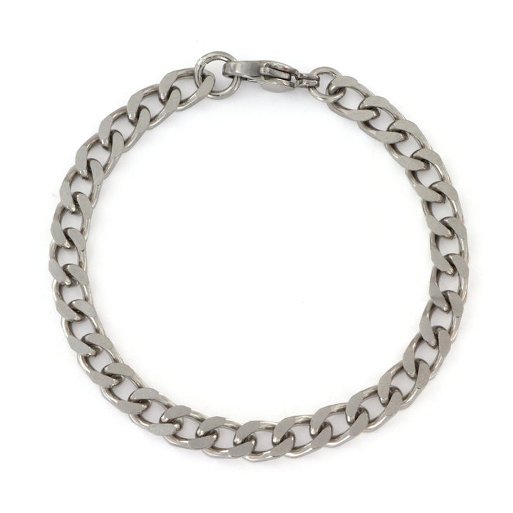 Armbånd, panser facet kæde, stål, 18-22 cm/5,5 mm BLT
