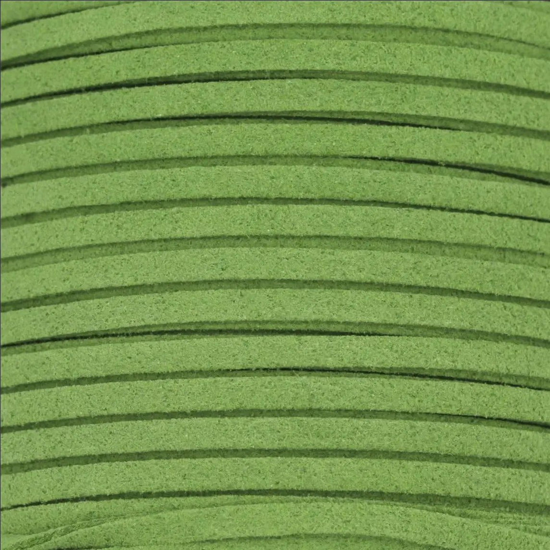 Snor, grøn, ruskind, 3 mm x 1,5 m Tax