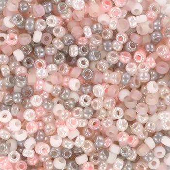 Blandede glasperler, miyuki rocailles seed beads, moon mix Krea