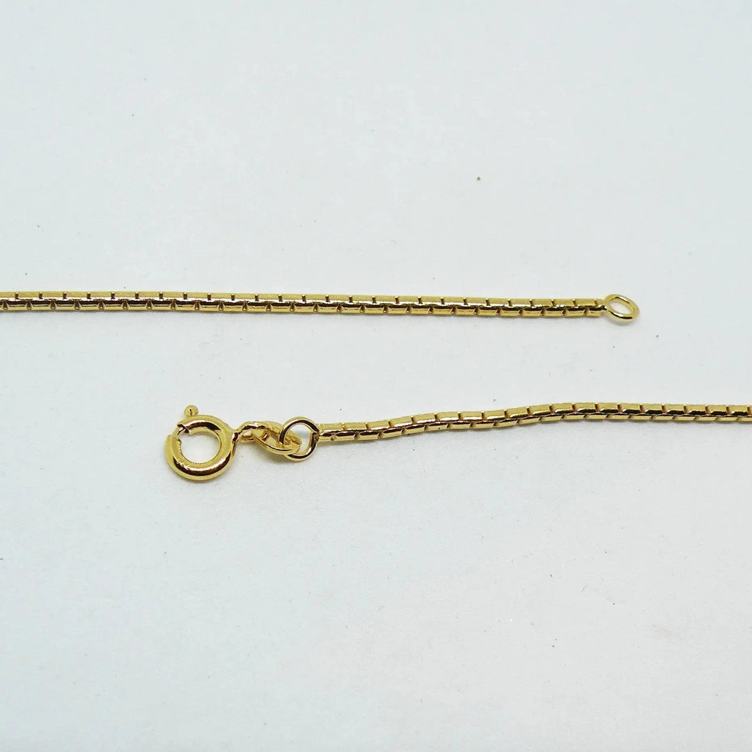 Halskæde, rund venezia kæde, forgyldt sterlingsølv, 45 cm/1,5 mm 