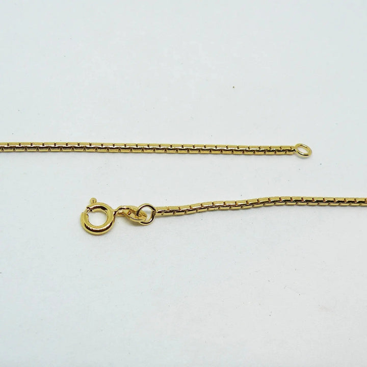 Halskæde, rund venezia kæde, forgyldt sterlingsølv, 45 cm/1,5 mm 